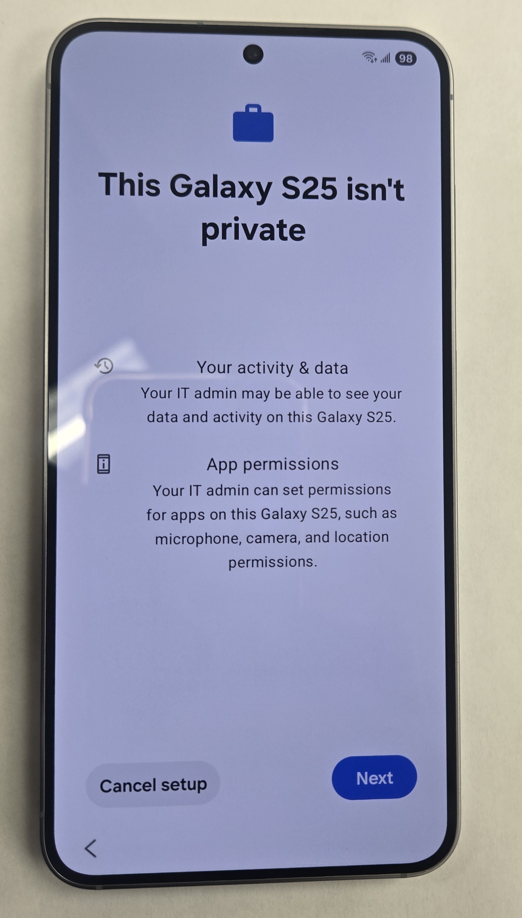 Enrolling an Android Phone