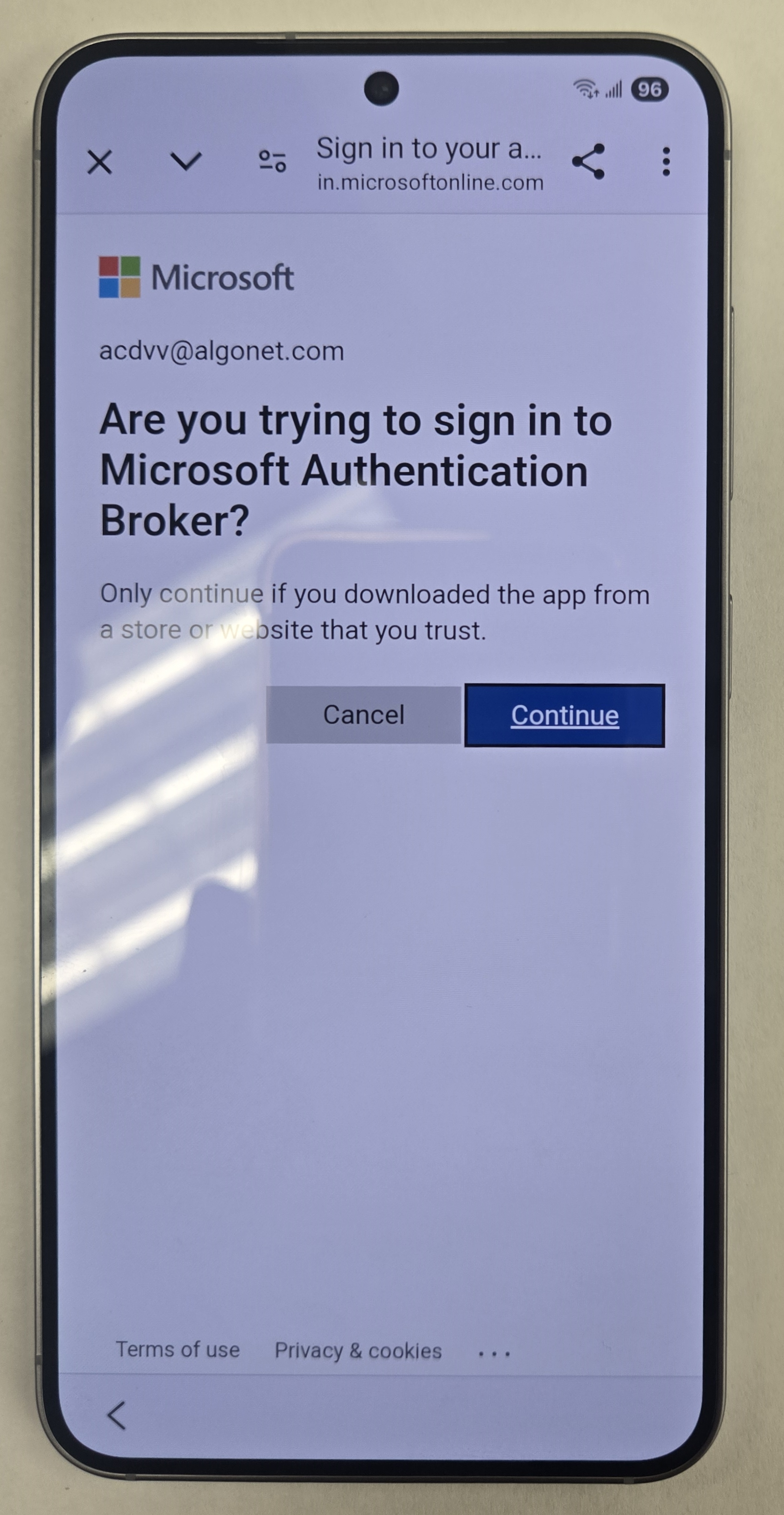 Enrolling an Android Phone