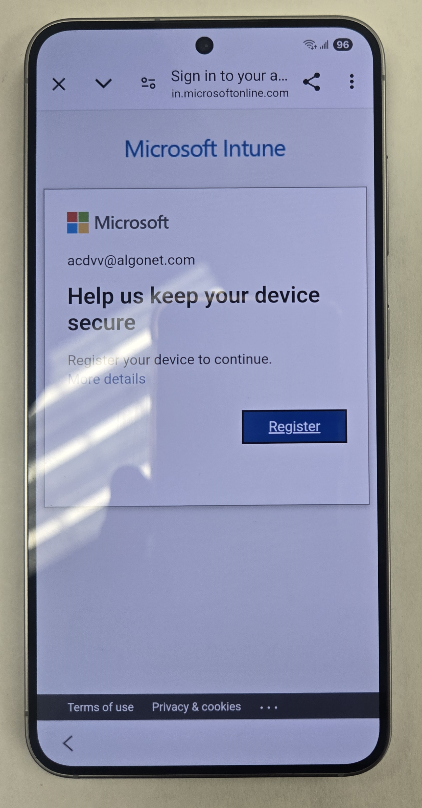 Enrolling an Android Phone