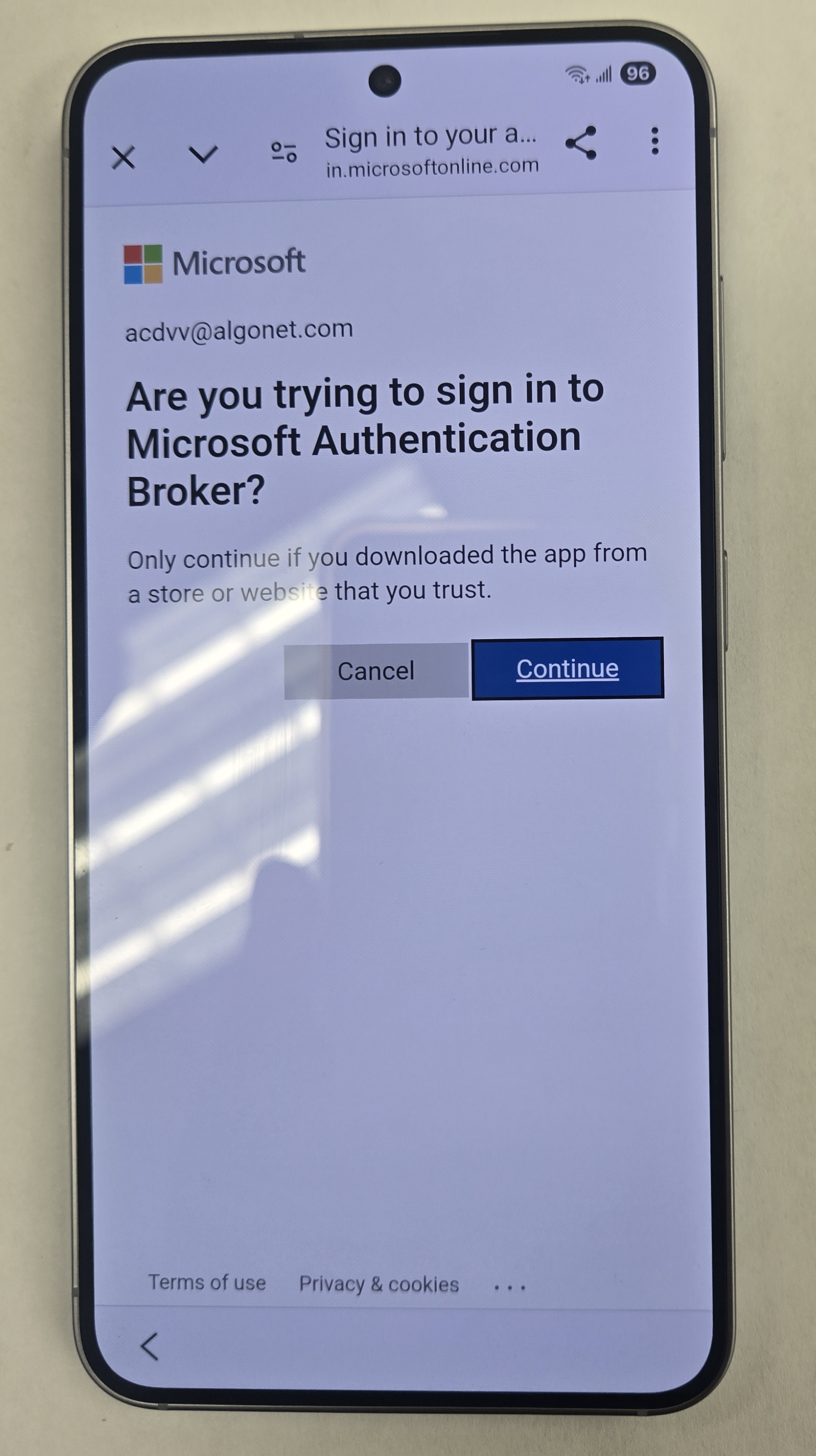 Enrolling an Android Phone