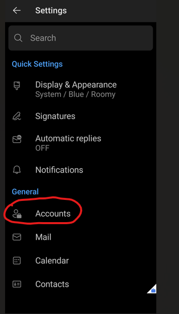 Reset Outlook App Mobile