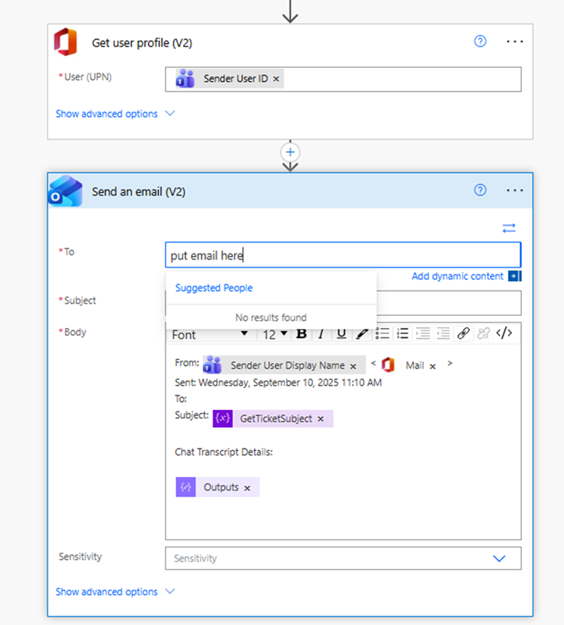Get Chat Transcripts with Power Automate