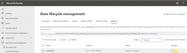 Importing a PST to another Users In-Place Archive