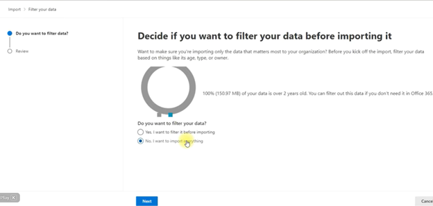 Importing a PST to another Users In-Place Archive